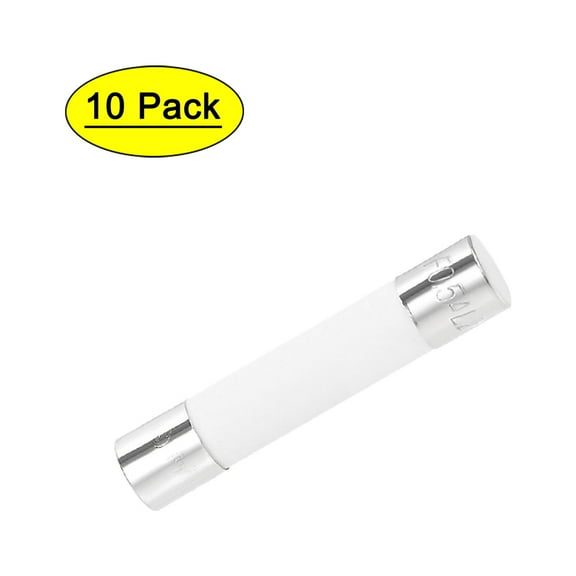 Automotive Cartridge Fuses 0.5A 250V 6x30mm Ceramic Fast Blow Replacement 10Pcs