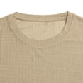 thumbnail image 6 of Kalauyu Mens Waffle Knit Textured Shirts Long Sleeve Round Neck Blouse Soft Stretch Casual Spring Fall Daily Wear Tunic Tops, 6 of 7