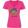 thumbnail image 3 of Inktastic Mardi Gras New Orleans Louisiana Jester Hat Women's V-Neck T-Shirt, 3 of 5