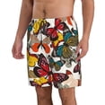 thumbnail image 2 of Balery Retro Floral Butterfly Traje de Baño Estilo Hawaiano para Hombre, Shorts de Secado Rápido con Bolsillos-Medium, 2 of 6