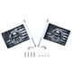 thumbnail image 2 of Mástil De Bandera De EE.UU. UU. Para Motocicleta, L R Cromado, 2 Piezas, Kit De Montaje De Mástil De Tapa De Maletero, Aluminio, 25 Cm, ​​Reemplazo Para Gold Wing Tour 2018-2020 Para, 2 of 7