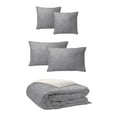 thumbnail image 5 of 6ix Tailors  Mycroft Gray King Size Duvet Cover & 2 Pillow Shams Set - 5 Piece, 5 of 7