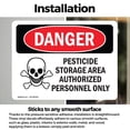 thumbnail image 3 of (2 Pack) Pesticide Storage Area Authorized Only OSHA Danger Sign, 3 of 7