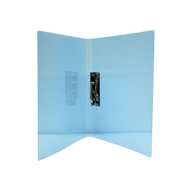 Carpeta con Palanca Oxford, tamaño carta, color azul translúcido, para 60 hojas, palanca metálica para sujeción de documentos.