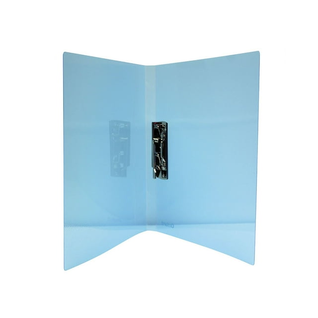 Carpeta con Palanca Oxford, tamaño carta, color azul translúcido, para 60 hojas, palanca metálica para sujeción de documentos.