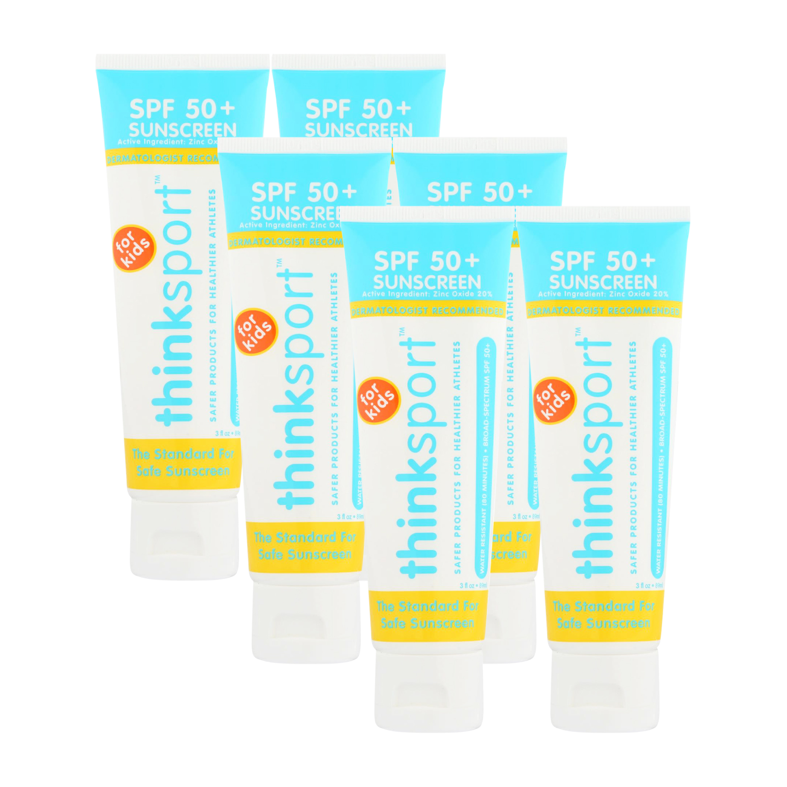 Thinksport Kids SPF 50+ Mineral Vegan Sunscreen Safe, Natural Sunblock
