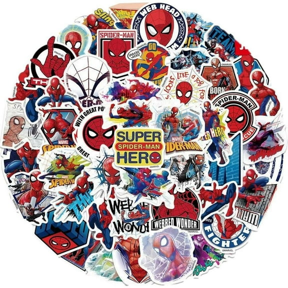 Amazing Spiderman Character Themed Set of 50 Assorted Stickers Decal Set