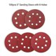 thumbnail image 2 of 2025 100pcs 5' Sanding Discs With 8 Holes 60 80 100 120 240 Grit Sandpaper Set For Grinding And Polishing, 2 of 2