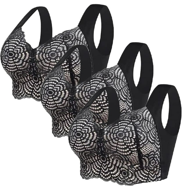 Women Comfort Lightweight Wireless Bras Correcting Bra For Seniors Plus Size Full Coverage Soft Everyday Bra