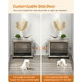thumbnail image 4 of Wooden Dog Crate Furniture,Double-Doors Kennel for Dogs Indoor up to 30 lb, Removable Tray, End Table Dog Crate for Decoration 27.2"L x 20.1"W x 23.6"H, Greige, 4 of 8