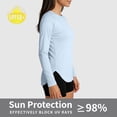 thumbnail image 4 of AUNVITO Women's UPF 50+ Sun Protection Top Round Neck Long Sleeve Raglan Sleeve Lightweight Athletic Casual for Hiking and Outdoor Activities, 4 of 6