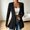 A_Black, variant on Women's V Neck Ribbed Knit Single Button Cardigan Long Sleeve Slim Fit Long Casual Knit Outer Jacket Blue S