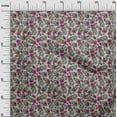 thumbnail image 2 of oneOone Viscose Jersey Fabric Leaves & Floral Block Printed Fabric 1 Yard 60 Inch Wide, 2 of 5