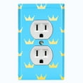 thumbnail image 1 of Metal Light Switch Plate Cover Gold Royal King Queen Crown KIN008, 1 of 13