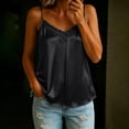 thumbnail image 2 of SNKSDGM Female Tank Top for Women Cropped Cotton Womens Tank Tops Loose fit with Built in Bra Summer V Neck Tank Tops for Women Silk Satin Summer Sleeveless Camisole Straps Top, 2 of 6