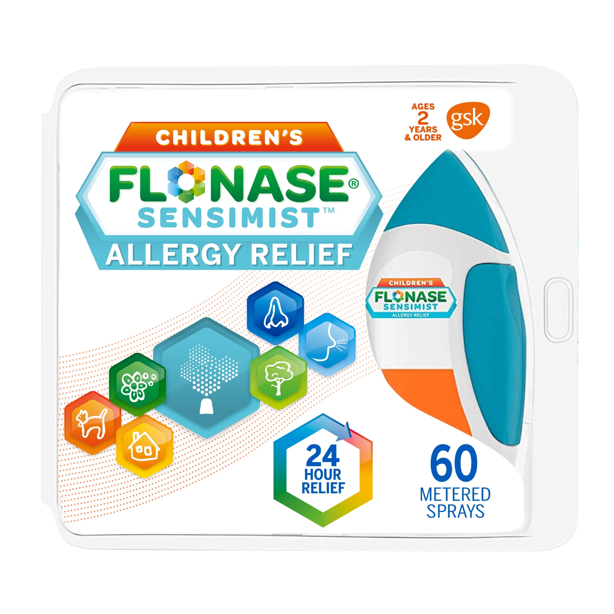 Flonase Sensimist Children's Allergy Relief Spray, Gentle Mist, 60