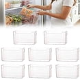 thumbnail image 1 of Freezer Storage Bins, Clear Stackable Plastic Organizer with Handles for Food, Meat, Vegetables, 1 of 9