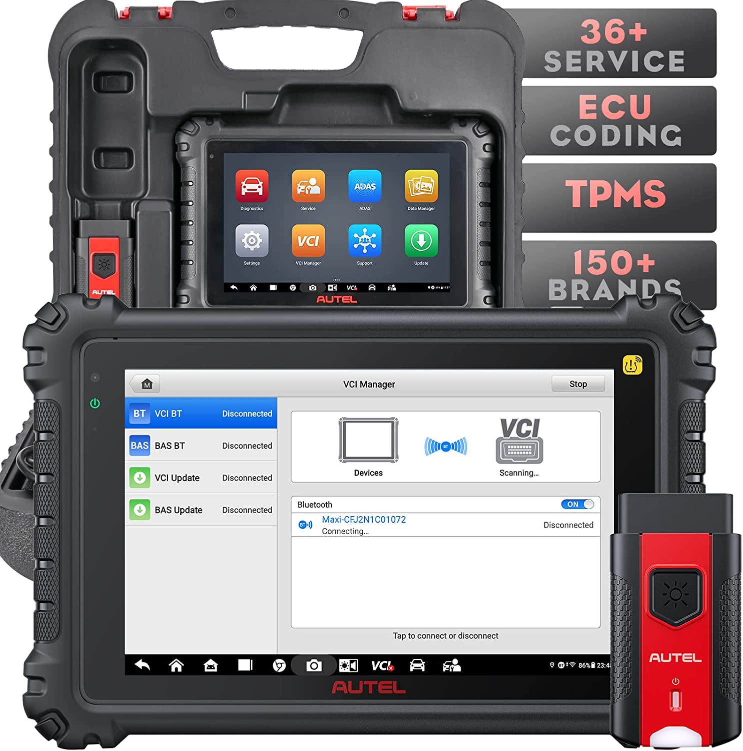 Autel Maxisys MS906TS， 2022 Autel maxisys MS906TS Scanner MV105 with TPMS  Functions Same as MS906Pro-TS Scan Tool with Advanced ECU Coding， Bi-Direc-