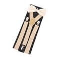 thumbnail image 4 of Tirantes para hombre con pajarita, correas para los hombros, tirantes elásticos resistentes para esmoquin, tirantes ajustables en Y para espalda para beige, 4 of 9