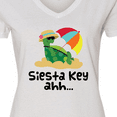 thumbnail image 4 of Inktastic Siesta Key Florida Summer Vacation Women's V-Neck T-Shirt, 4 of 5