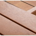 thumbnail image 6 of Afuera Living Modern 4-Seat Patio Dining Table in Black / Teak Brown, 6 of 13