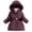 Purple, variant on Linfrsh Girls' Puffer Jacket Soft Fleece Lined Warm Hooded Winter Coat (Pink,6-7 Years)
