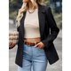thumbnail image 3 of Chaqueta de traje para mujer, chaqueta de manga larga de Color puro, estilo informal, lavable a máquina, para trabajo de negocios al aire libre, 3 of 8