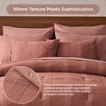 thumbnail image 6 of Regency Heights Full/Queen Size Comforter Set – Clay Striped Woven Bedding, 4-Piece Bed set with Body Pillow Sham, Machine Washable for All Seasons, 6 of 9