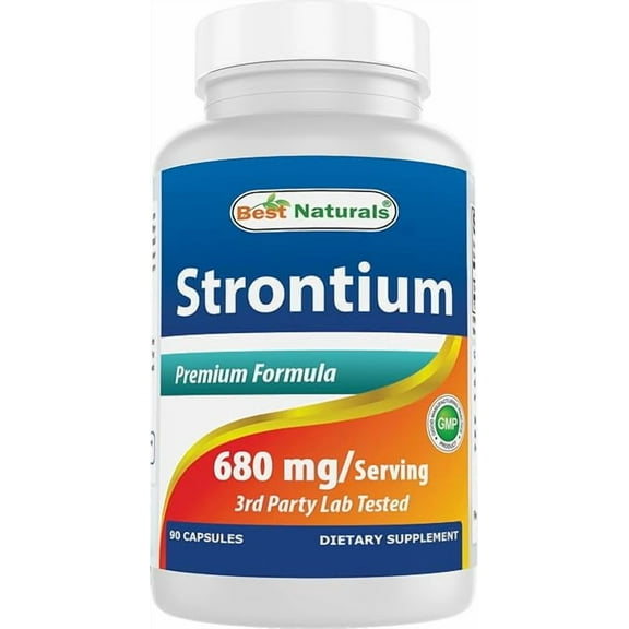 Best Naturals Strontium Bone Building Formula 680mg/serving 90 Capsules