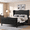 Black02, variant on BSHTI Upholstered Full Size Bed Frame – Diamond Tufted Wingback Headboard, Platform Bed with Wooden Slats, No Box Spring Needed(Grey)