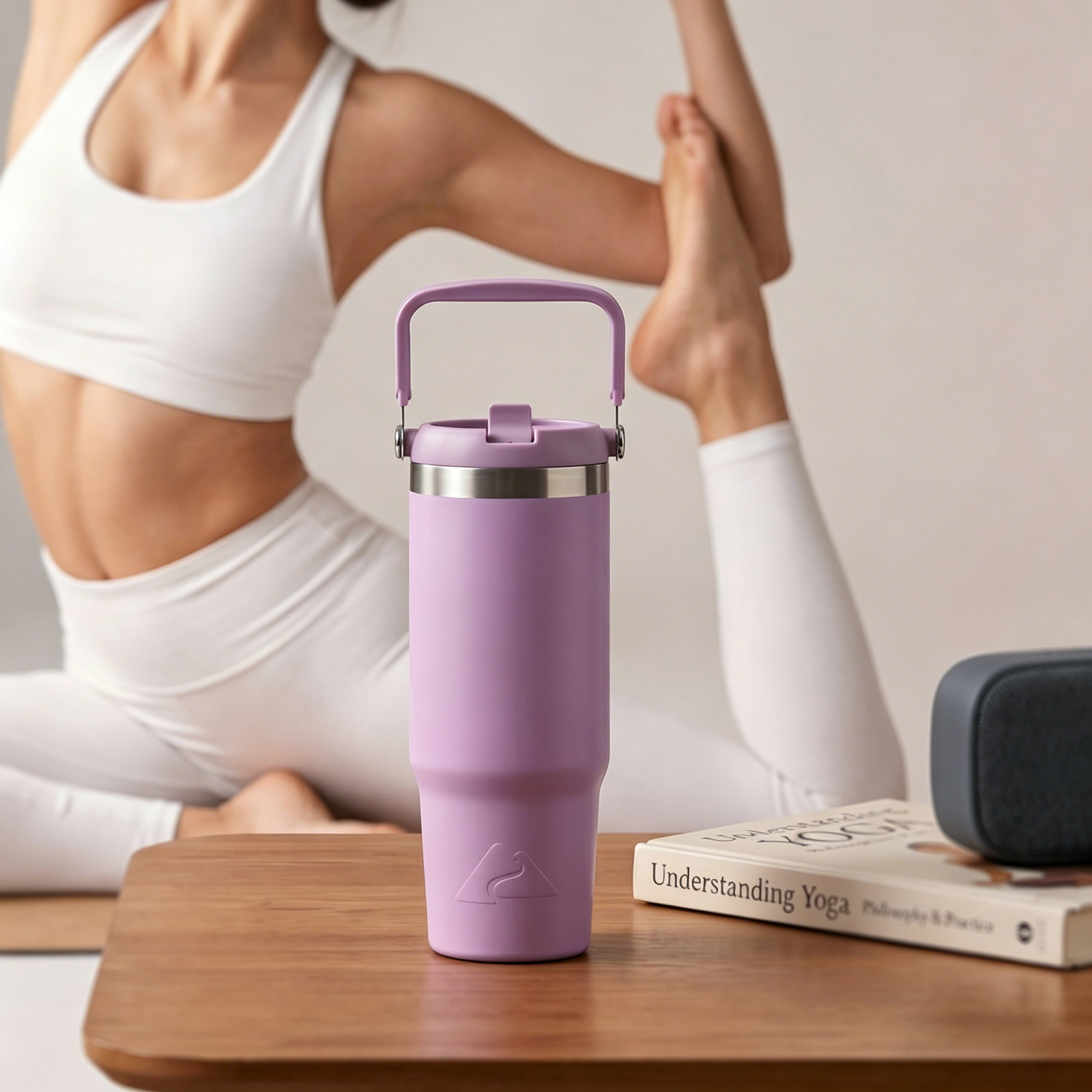 Termo giratorio de acero inoxidable aislado de 30 oz, lila nuevo 7