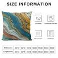 thumbnail image 5 of Creowell Marbles Throw Pillow Covers SetAbstract Acrylic Blue Marbling Artwork Texture Golden Glitter Decorative Throw Pillow Cover Farmhouse Pillowcase for Living Room Sofa Bed, 5 of 5