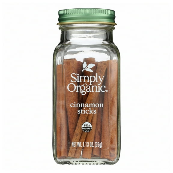 Pack of 6, Simply Organic Cinnamon Sticks, 1.13 oz