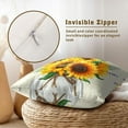 thumbnail image 4 of Sunflower Throw Pillow Covers 20x20 Inch Purple Yellow Summer Vase Floral Decorative Pillow Case Cotton Linen Cushion Cover Set of 2, Outdoor Sofa Couch Farmhouse Home Decor, 4 of 6