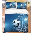 thumbnail image 2 of 3D Sports Basketball Blue Quilt Cover Set Bedding Set Duvet Cover Pillowcases, 2 of 3