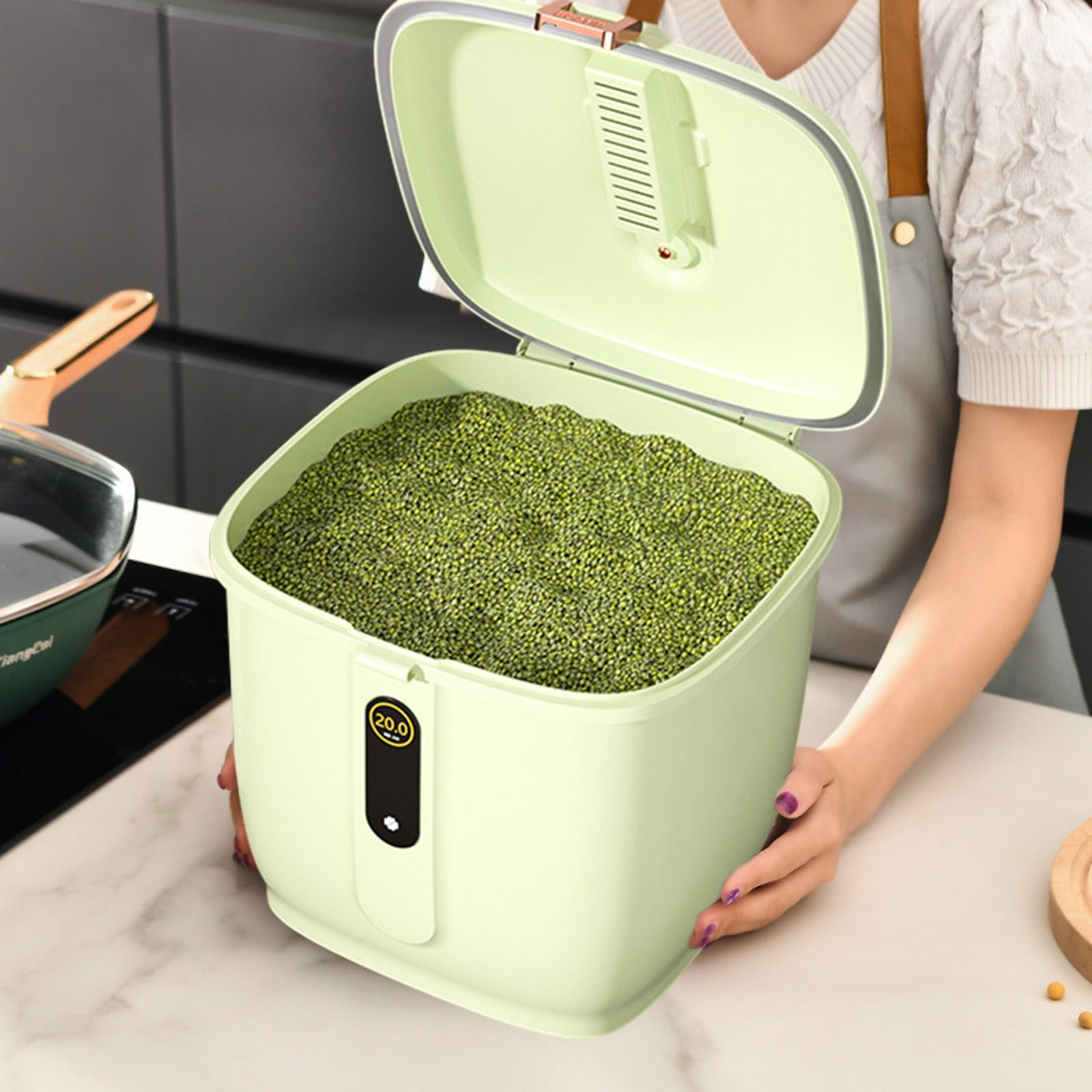 SHENGXINY Rice Container On Clearance 20KG Light Green
