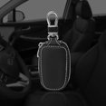 thumbnail image 5 of Car Remote Key Case Genuine Leather Pouch for Men Zipper Key Case (Black), 5 of 5