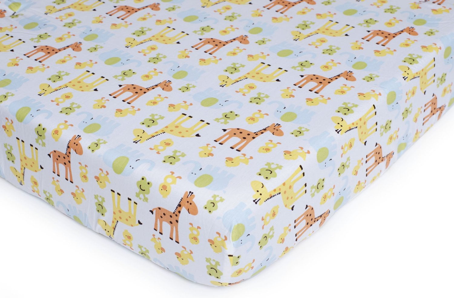 Carter's Easy Fit Printed Crib Fitted Sheet, Safari Duck