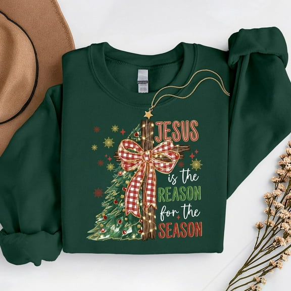 Jesus Is The Reason For A Season – T-Shirt, Hoodie & Sweatshirt – Christmas – Family Holiday Wear