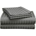 thumbnail image 3 of Lightweight Super Soft 600 Thread Count |100% Egyptian Cotton| Ultra Soft | Cooling for Hot Sleepers | Twin Size 4 Piece Sheet Set Fit 19" Inch to 21" Inch Deep Pocket { Grey Stripe }, 3 of 6