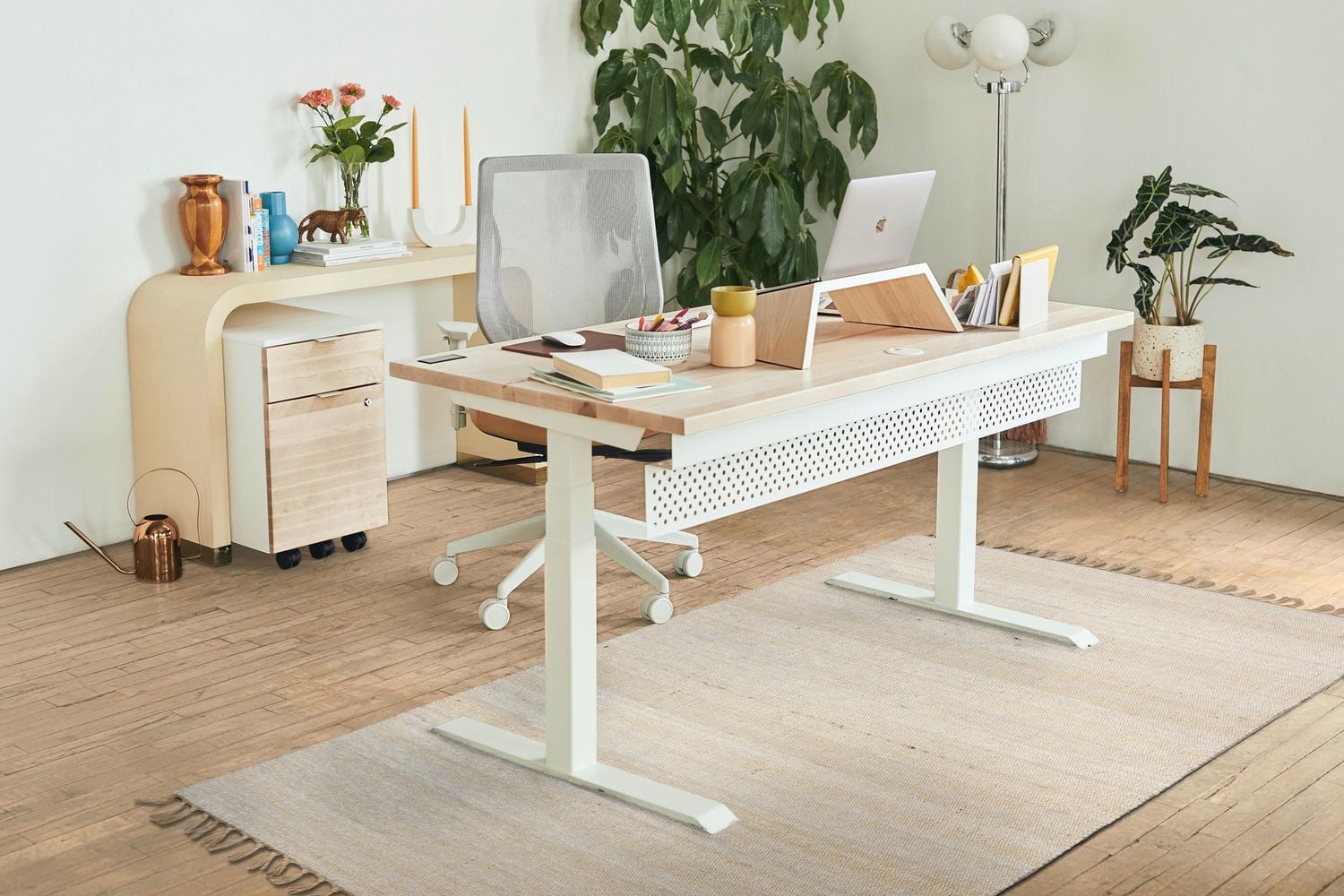 Tapis d'appoint Berbère Verginia naturel & ivoire de 3 pi 6 po x 5 pi 6 po