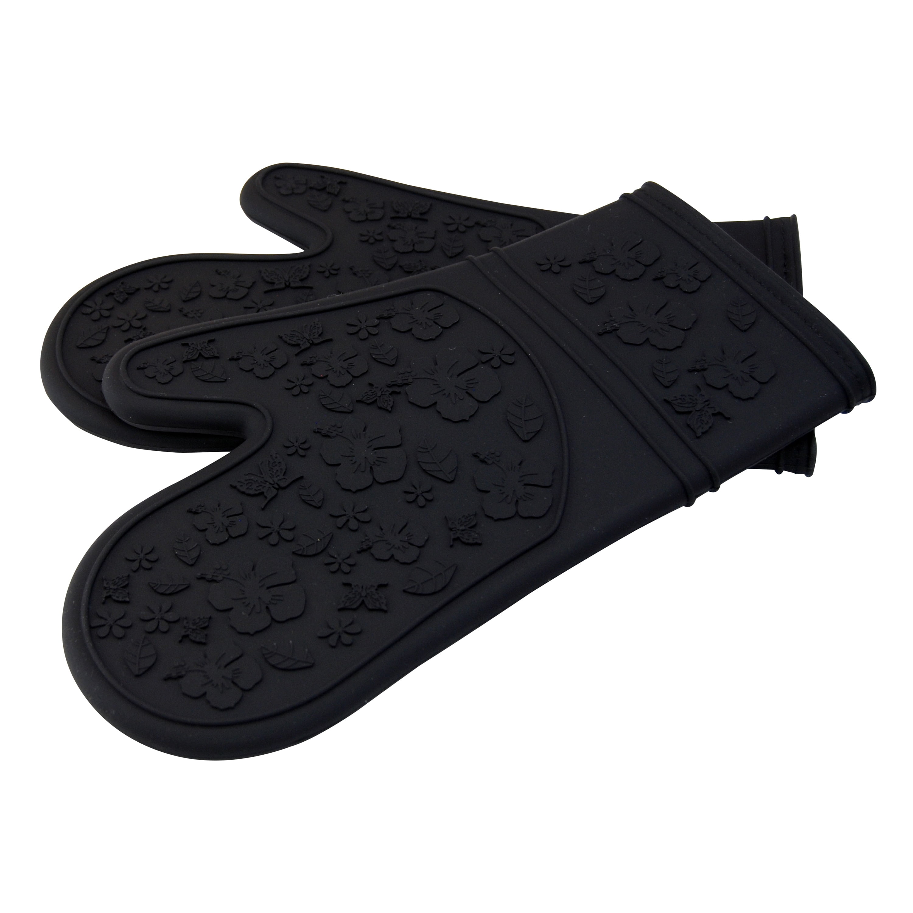 Le Chef  Ultra-flex Silicone Padded Kitchen Oven Mitts (Set of 2) Blue Diamond