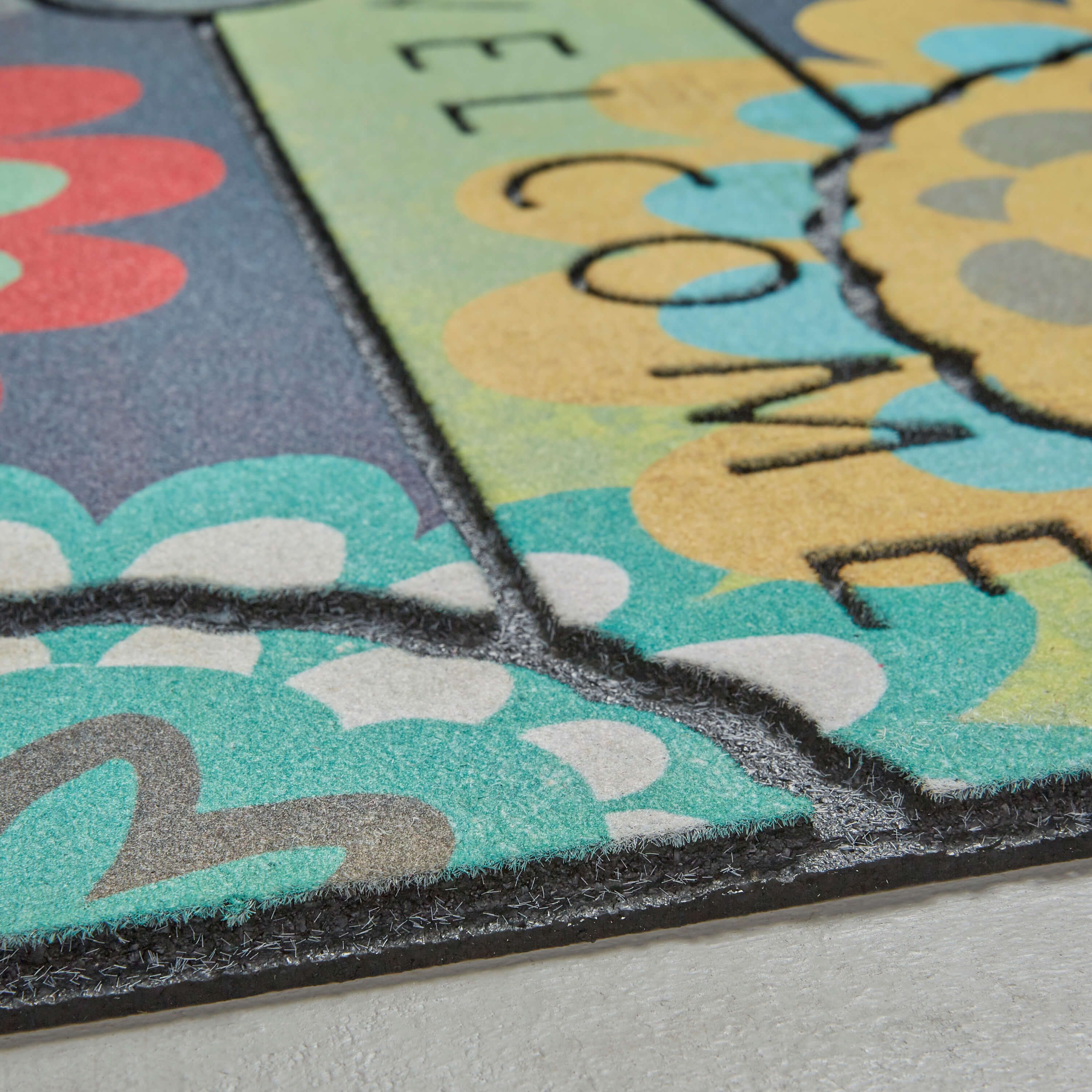 Mohawk Home Playful Medallion Welcome Outdoor Polyester Door Mat, Multi, 1' 6" X 2' 6"
