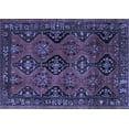 thumbnail image 1 of Ahgly Company Machine Washable Indoor Rectangle Persian Blue Traditional Area Rugs, 8' x 12', 1 of 4