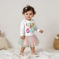 thumbnail image 4 of Jxzom Toddler Baby Girl Birthday Outfits 1-5 Years Birthday Girl Letter Embroidery Long Sleeve A Line Dress Cute Tutu Tulle Birthday Dress, 4 of 10