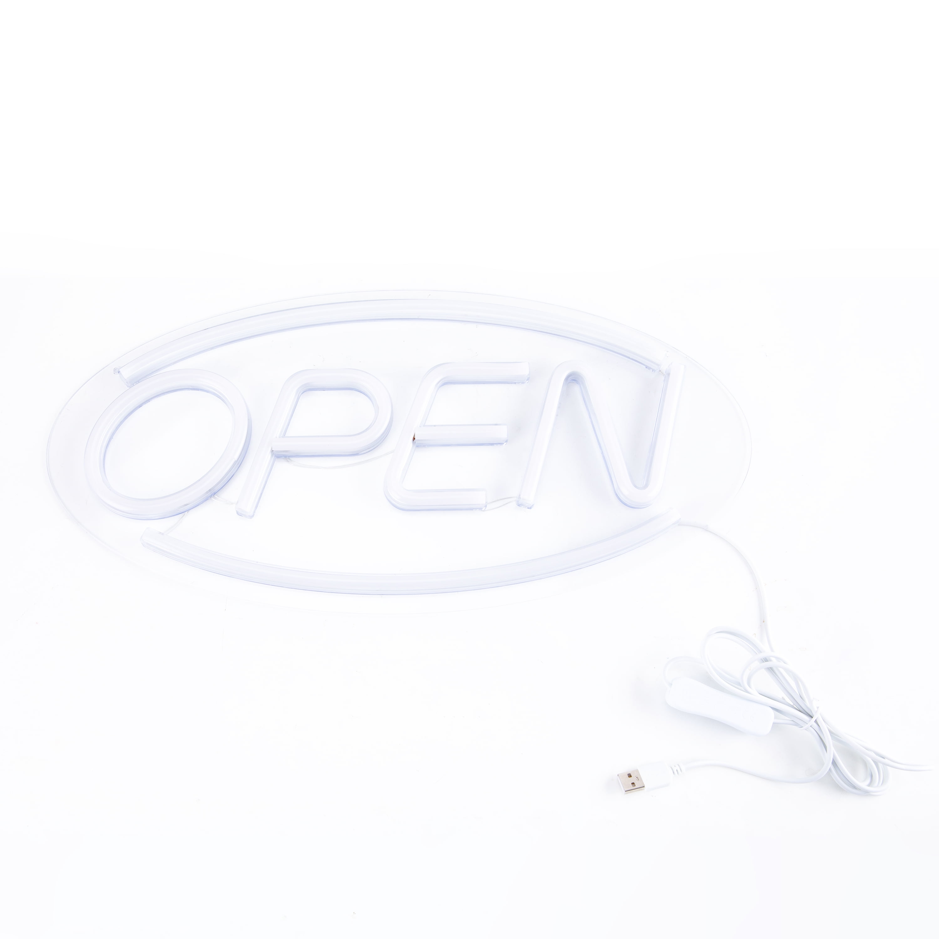 Pen+Gear Neon LED Open Sign, 17.7 x 8.7 in, Red and Blue Lights