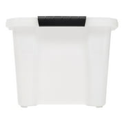 IRIS 20 Qt. Plastic Storage Bin with Lid, Stackable Storage Containers, Tote