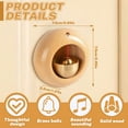 thumbnail image 2 of Wood Shopkeepers Bell for Door Opening Business Entry, Self Adhesive Hanging Wooden Doorbell Chime, Crisp Sound Shop Keepers Bell for Entrance Fridge Decoration Creative Gift (Round), 2 of 7