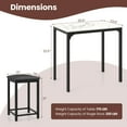 thumbnail image 3 of Costway 3 Piece Counter Height Dining Set Faux Marble Table and 2 Chairs Kitchen Bar New, 3 of 10