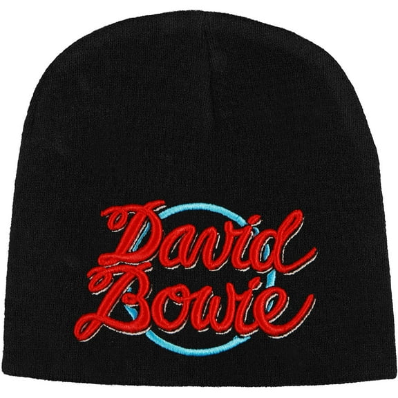Men's David Bowie 1978 World Tour Logo Beanie Black